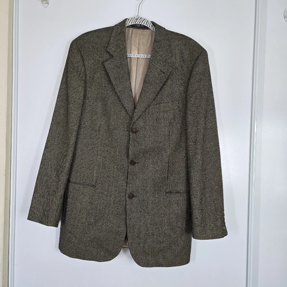 Vtg Hugo Boss Mens Sport Coat 40T Einstein Cashmere Wool Suit Blazer Casual